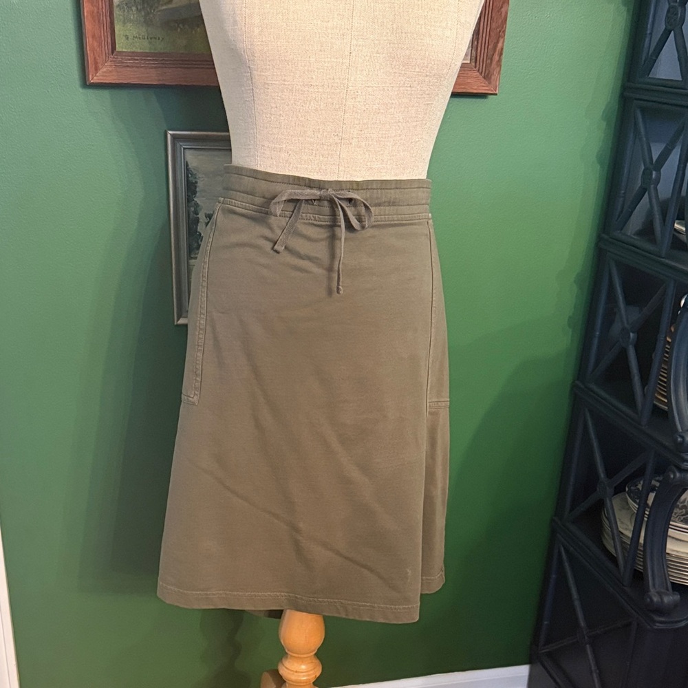 J. Jill Khaki A-Line Skirt